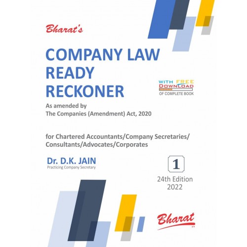 Bharat's Company Law Ready Reckoner 2022 by Dr. D. K. Jain [2 Volumes]